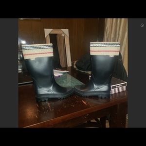 Burberry rain boots